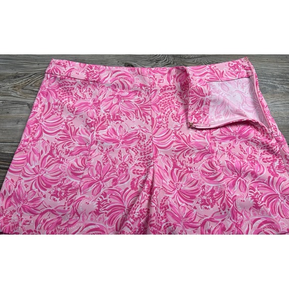 Lilly Pulitzer 10 Pink Blossom FOXY LLAMA FOLA SET Sleeveless Top & Shorts Golf - Picture 3 of 15